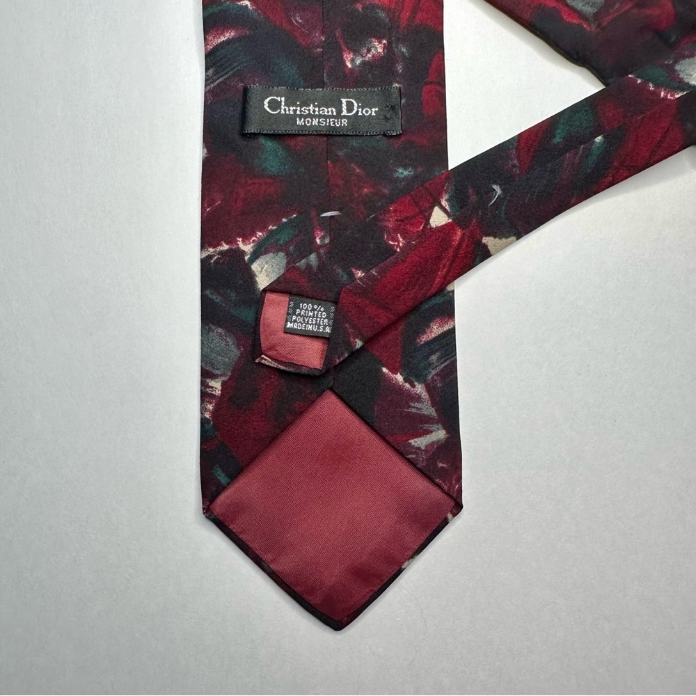 Vintage Christian DIOR MONSIEUR Abstract Brushstroke Classic Tie - Picture 4 of 6